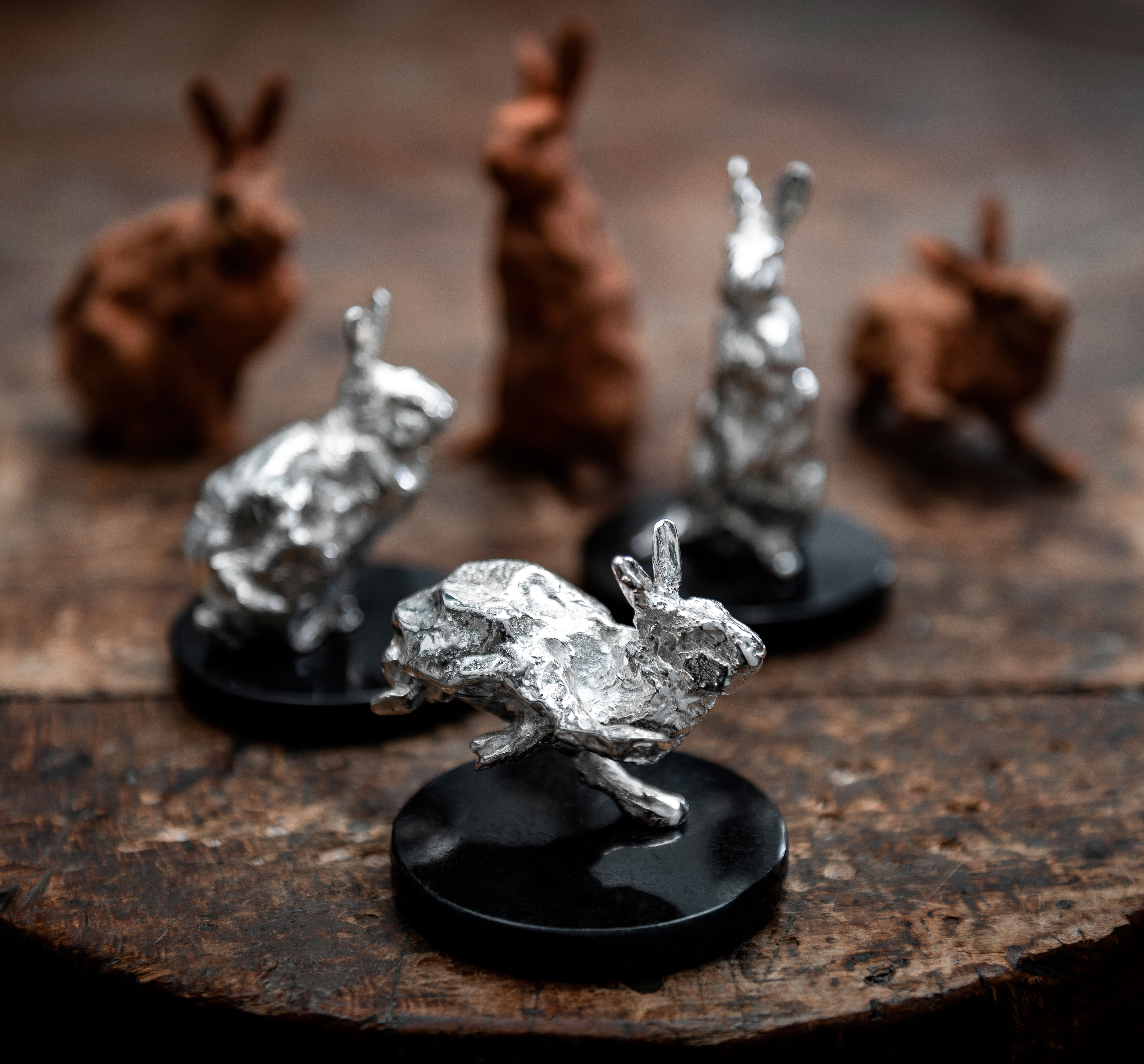 Agile Rabbit in Sterling silver - Haute Orfèvrerie